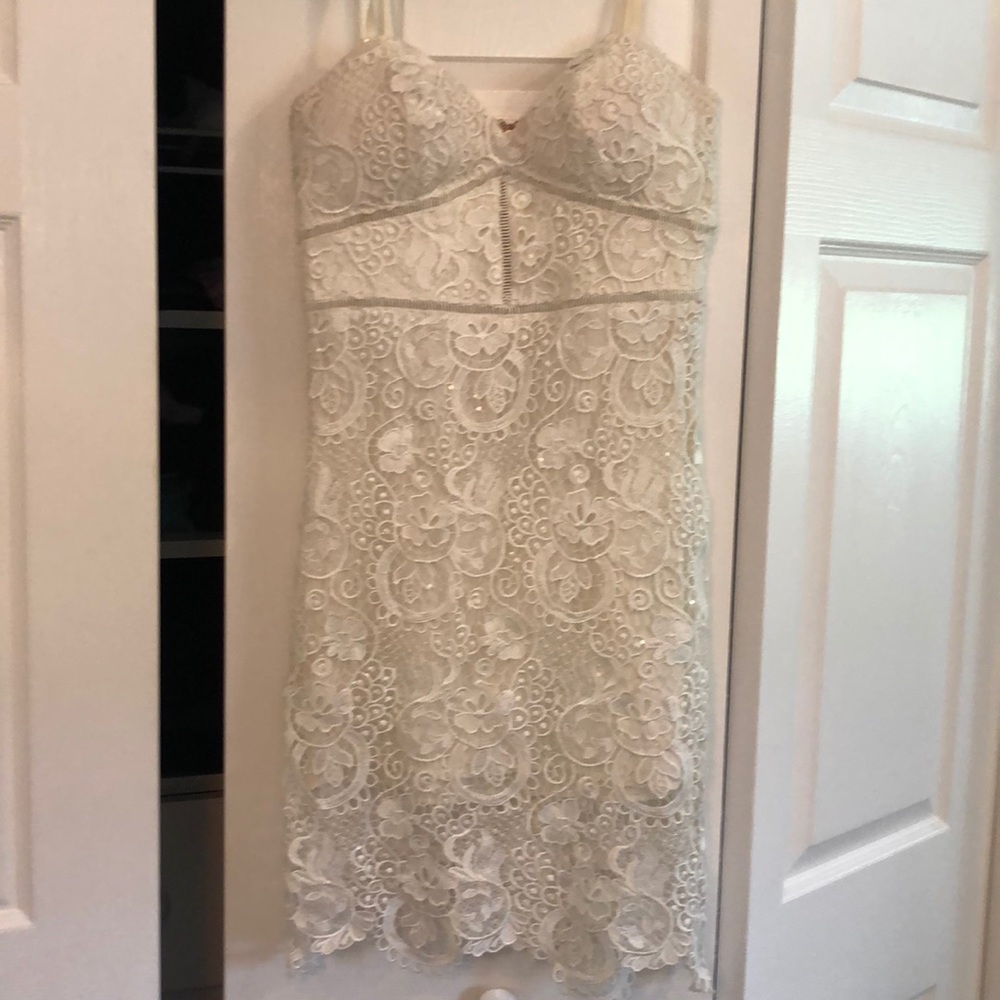 Sexy White laced Bebe dress